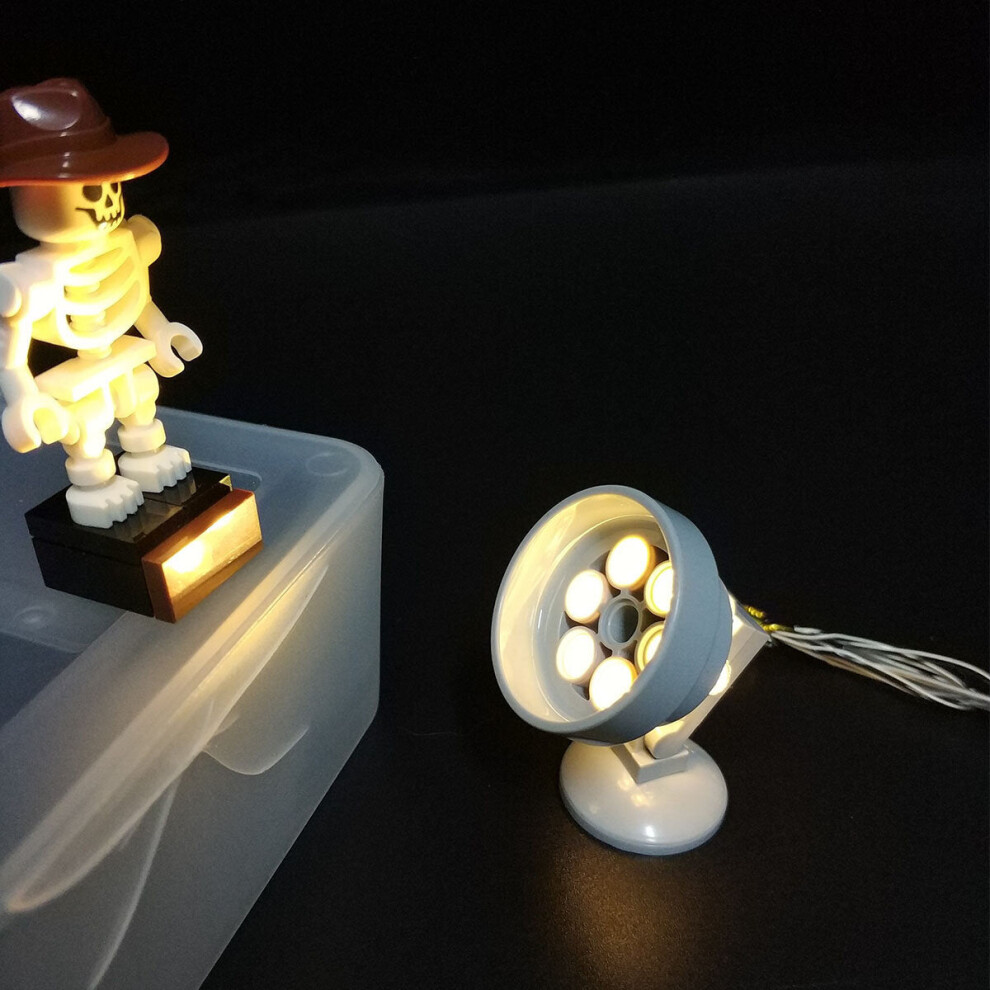 (Warm White) Universal DIY LED Spot Light Lamp For Lego Street Building Shop Model Toy Bricks