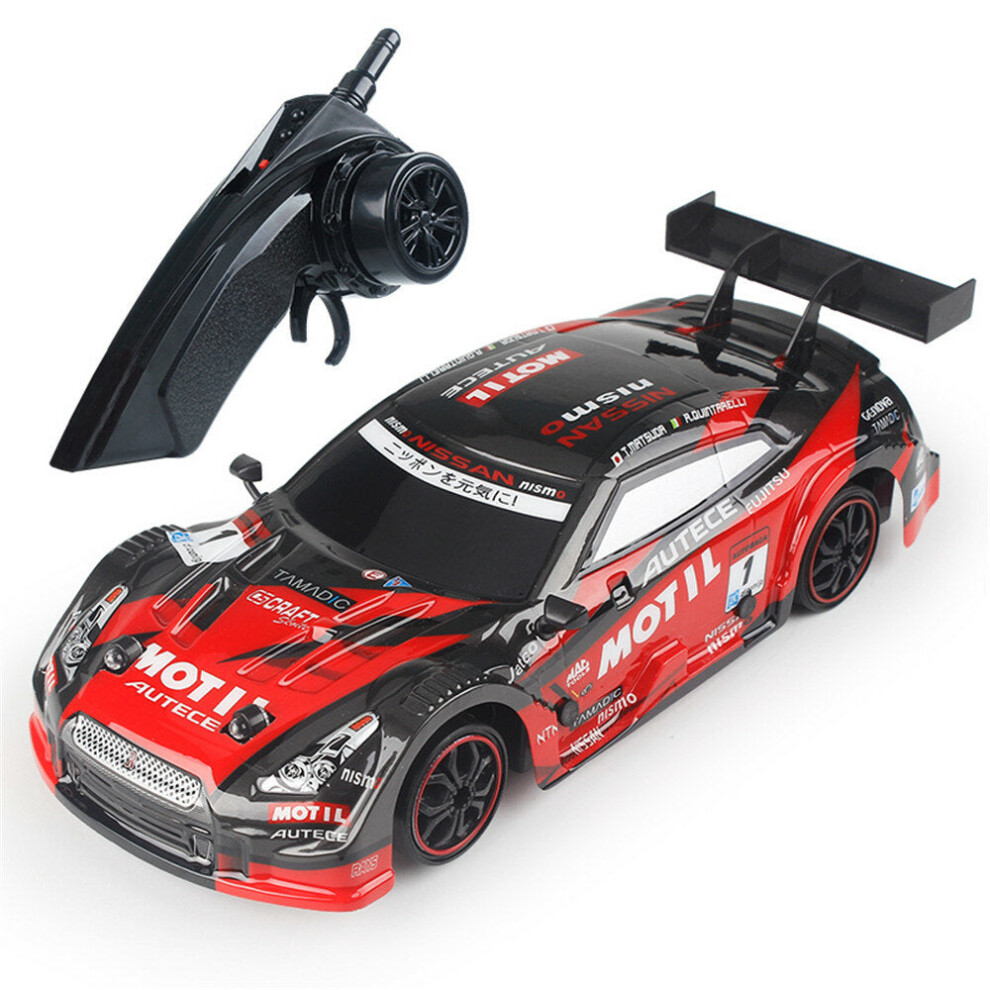 (Red) 1/16 2.4G 4WD 28cm Drift Rc Car 28km/h With Front LED Light RTR Toy