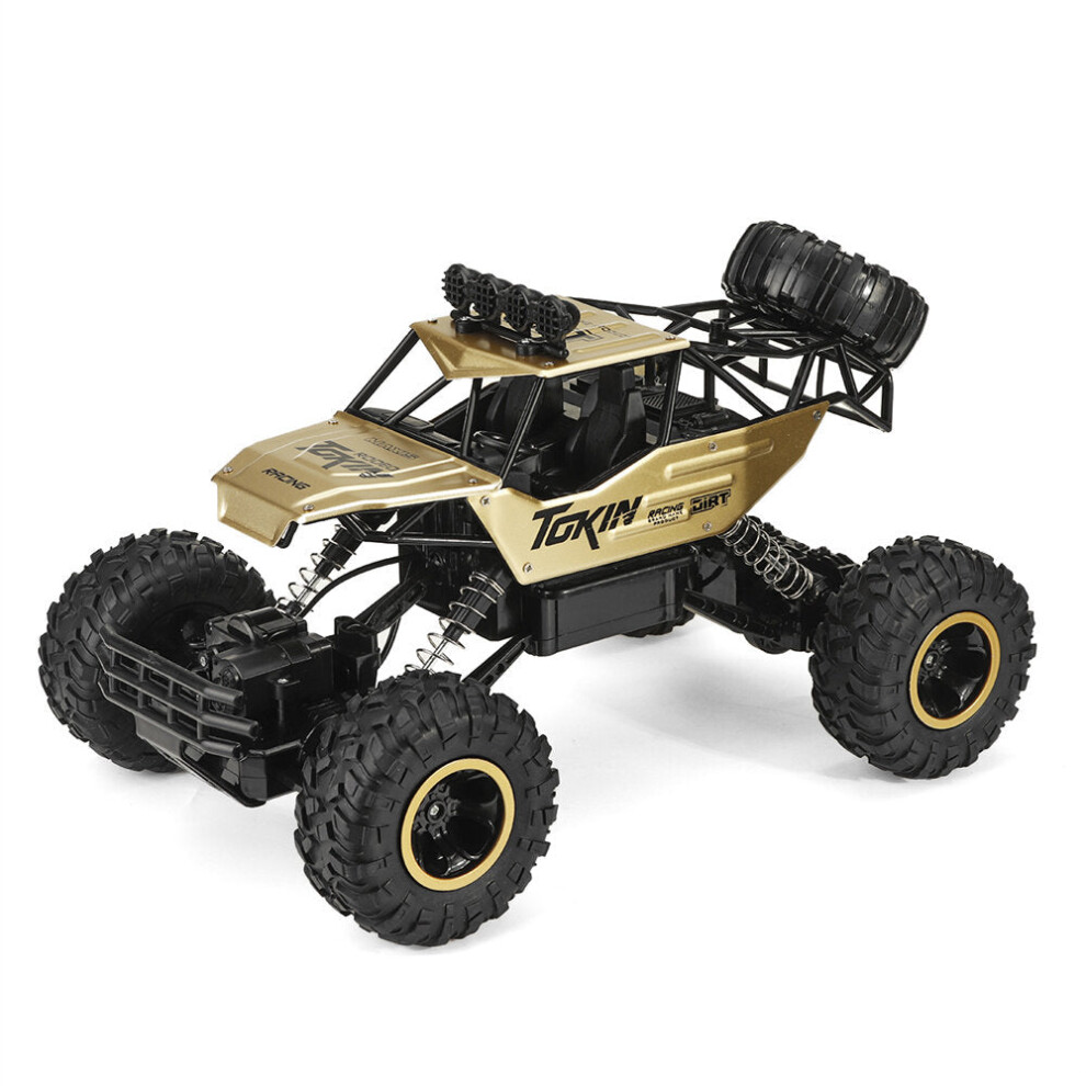 (Gold) 1/12 2.4G 4WD RC Electric Car w/ LED Light Monster Truck Off-Road Climbing Truck Vehicle