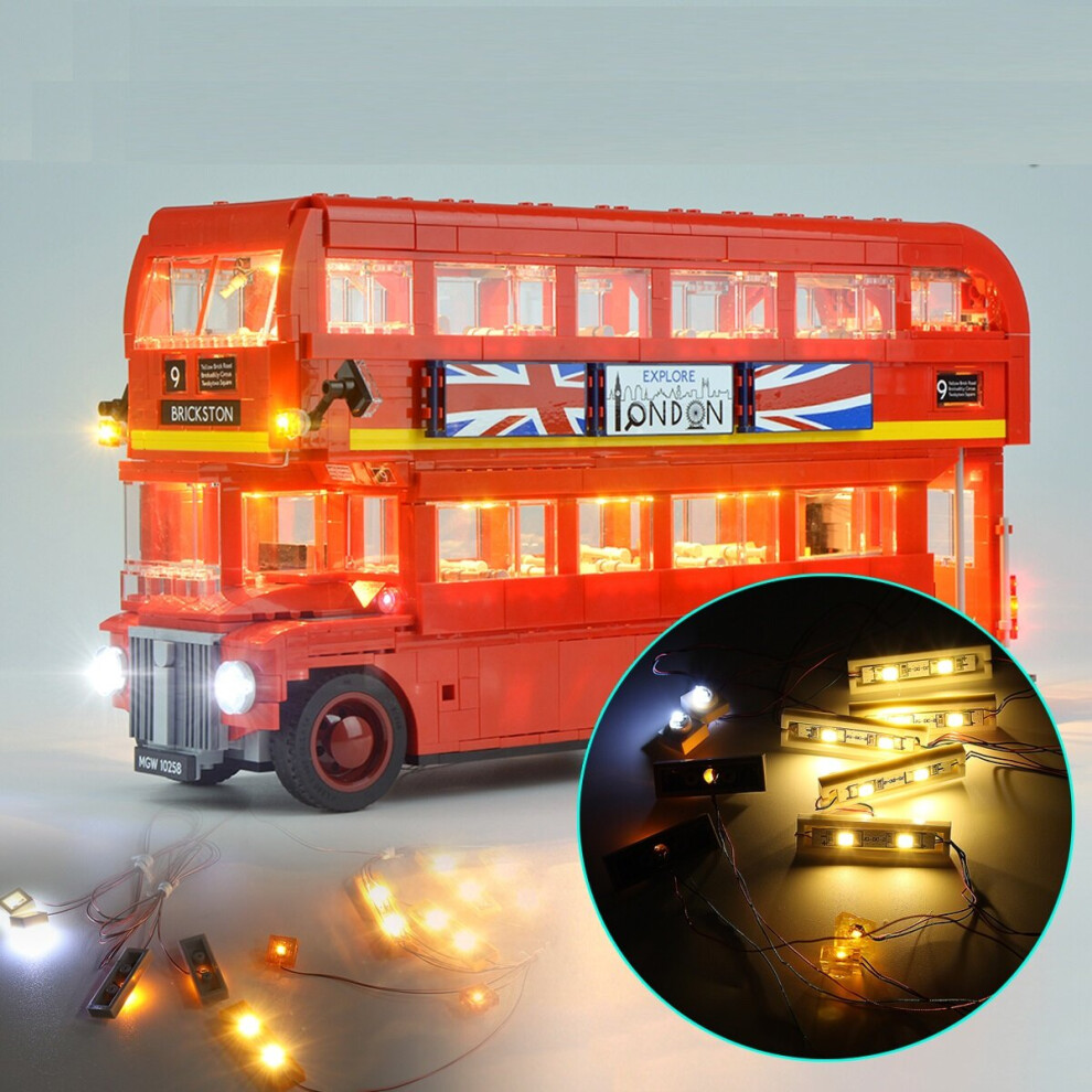 DIY LED Light Lighting Kit ONLY For LEGO 10258 London Bus Building Block Bricks Toys