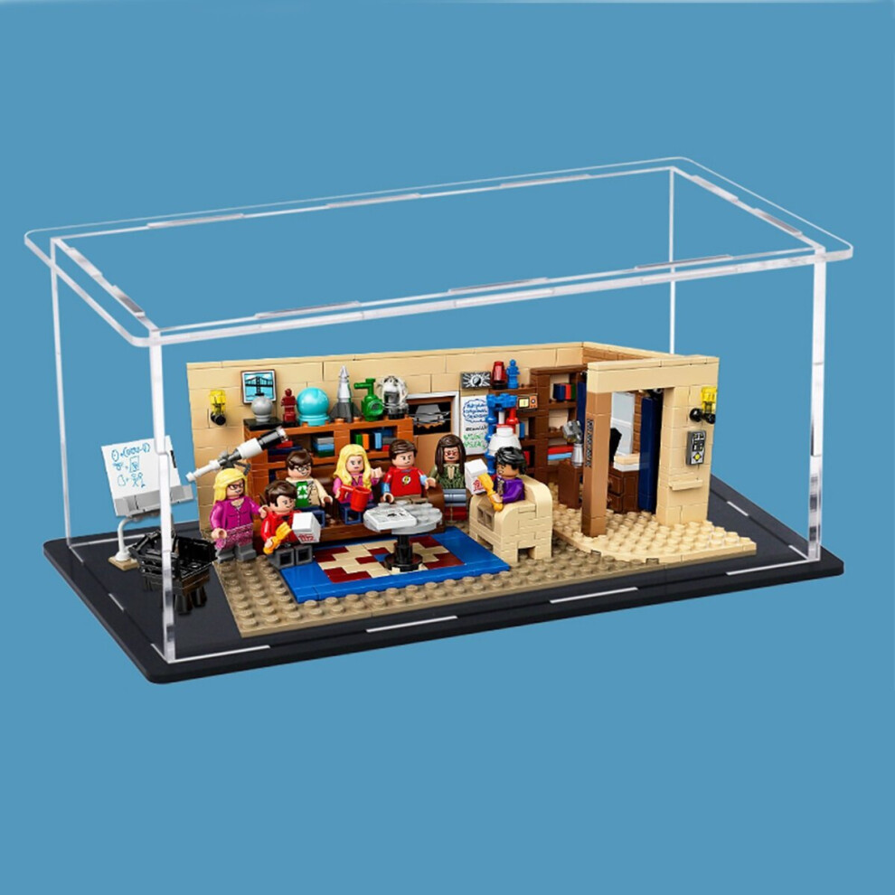 (Black Base) DIY Acrylic Display Case For LEGO 21302 The Big Bang Theory Bricks Toy