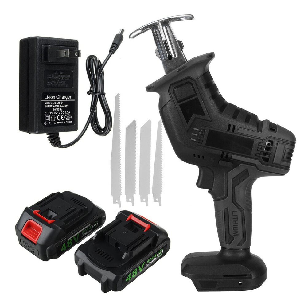(Two Batteries) 26V Rechargeable Lithium Battery Reciprocating Saber Saw Household Small Electric Saw Mini Electric Saw-image-OPC-PFKBC25-NEW