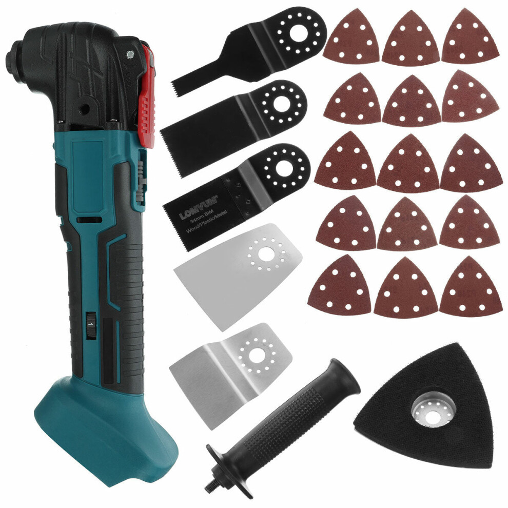 (Without Battery, Without Plug) 88VF Electric Oscillating Saw Cordless Woodworking Shovel Cutting Trimming Machine W/ None/1/2 Battery