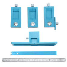 (S) Hole Punch Locator Jig Tool Drill Guide Drawer Cabinet Hardware Dowel Woodworking Ruler