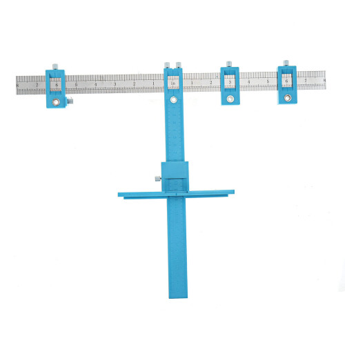(S) Hole Punch Locator Jig Tool Drill Guide Drawer Cabinet Hardware Dowel Woodworking Ruler 1