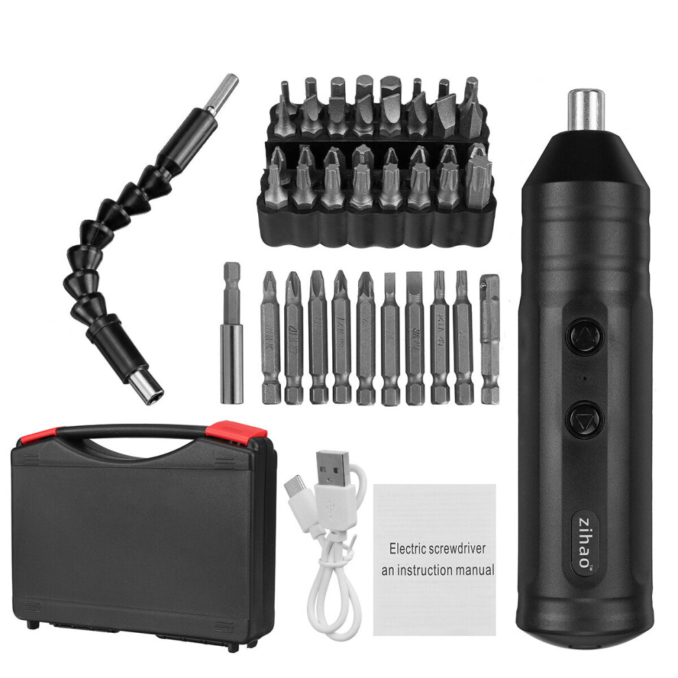 (45PCS) 1PC/10PCS/45PCS Portable Mini Electric Screwdriver Smart Cordless Automatic Screwdriver Multi-function Bits Portable Power Tools Set with Bits