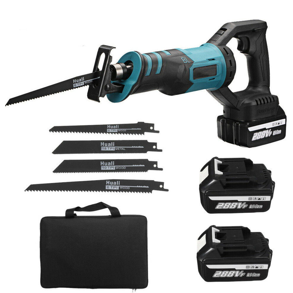 (No Battery) 1200W Electric Reciprocating Saw Cordless Chainsaw One-Hand Saw Cutting Woodworking Tools 1138392132708