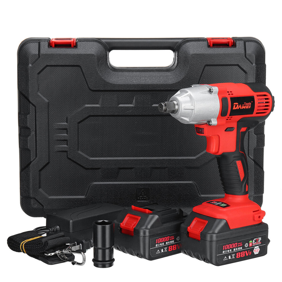 21V Li-Ion Electric Impact Wrench Cordless High Torque Power Wrench With 2 Battery 1138392126653