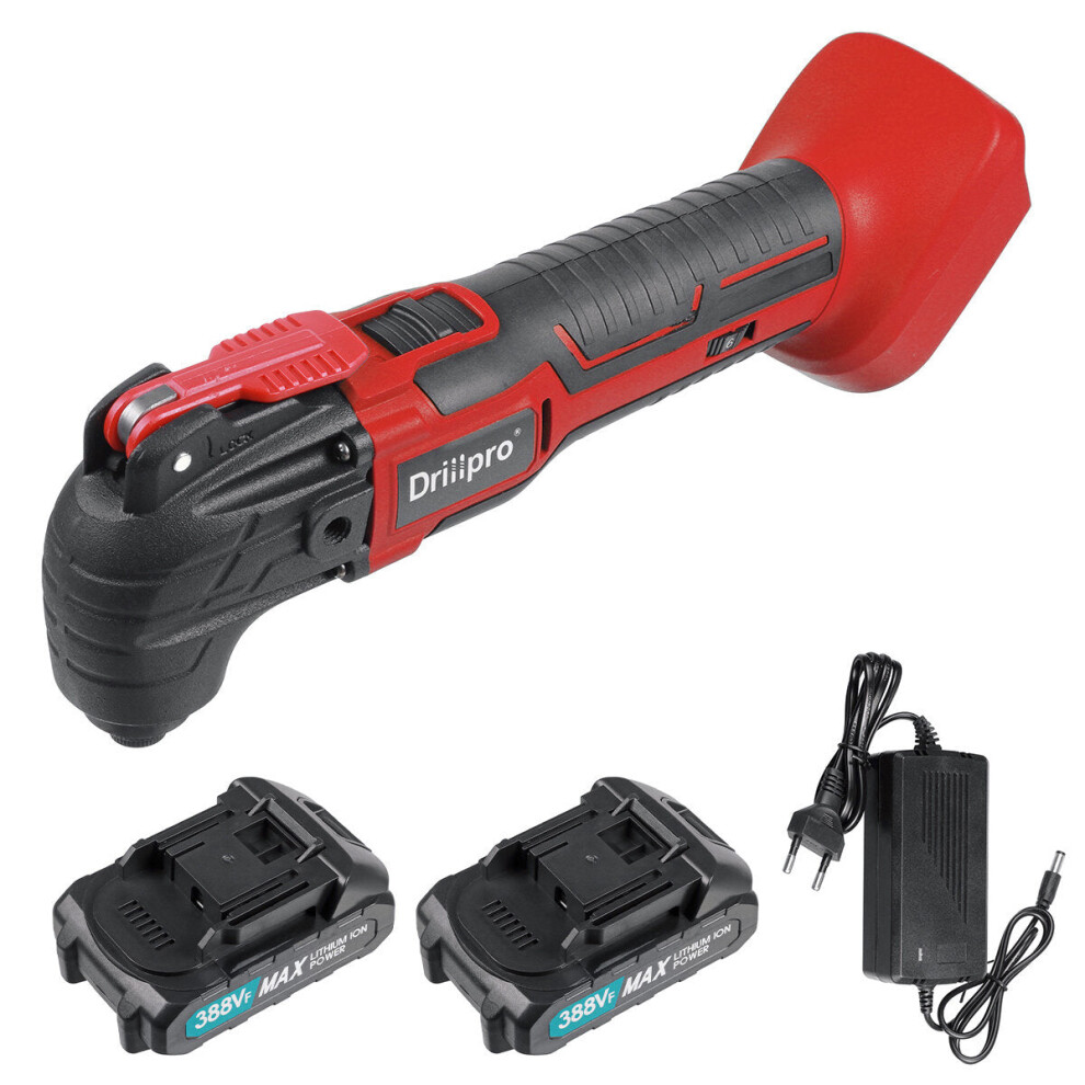 (Red, Two Batteries) Multifunctional Shovel Cutting Grinding Trimming Machine Tool-image-OPC-PFKBCD2-NEW