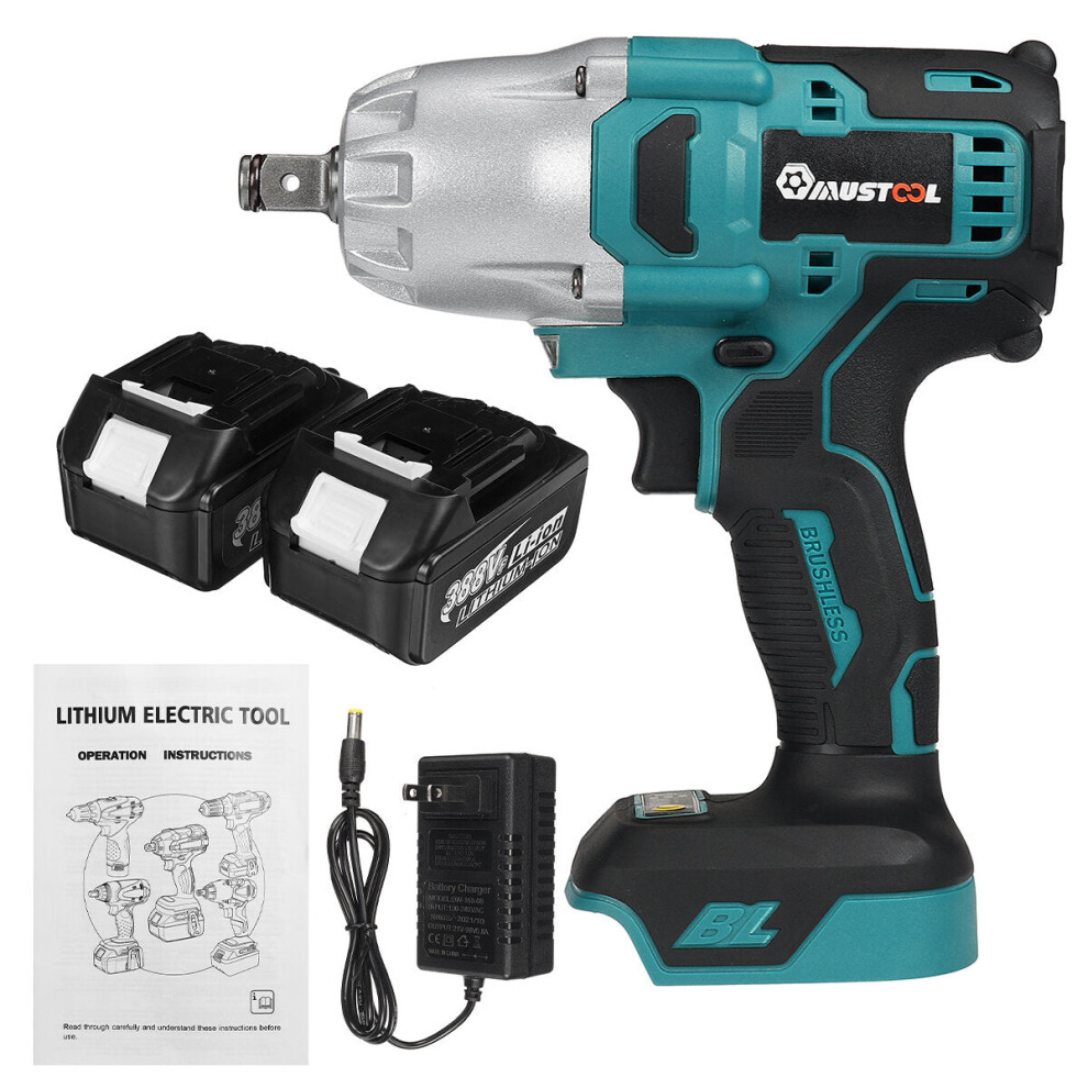 (Two Batteries US Plug) 388VF 3000RPM 1600N.m Brushless Cordless Electric Wrench 3 in 1 Switch for Tire Removal-image-OPC-PFKBCF8-NEW