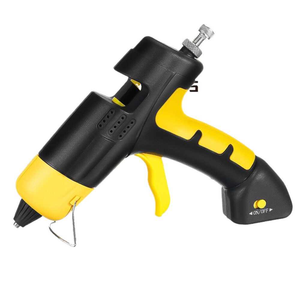 (Yellow) 7mm Hot Melt Glue Gun Cordless Rechargeable Hot Glue Applicator Home Improvement Craft DIY Multifunctional Household Tool