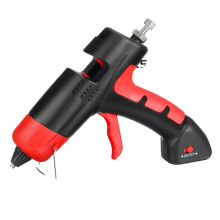 (Red) 7mm Hot Melt Glue Gun Cordless Rechargeable Hot Glue Applicator Home Improvement Craft DIY Multifunctional Household Tool