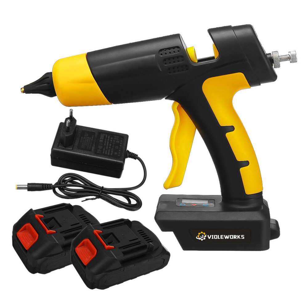 (Two Batteries) 21V Digital Hot Melt Glue Guns Cordless Rechargeable Hot Glue Applicator Home Improvement Diy 1138392124697