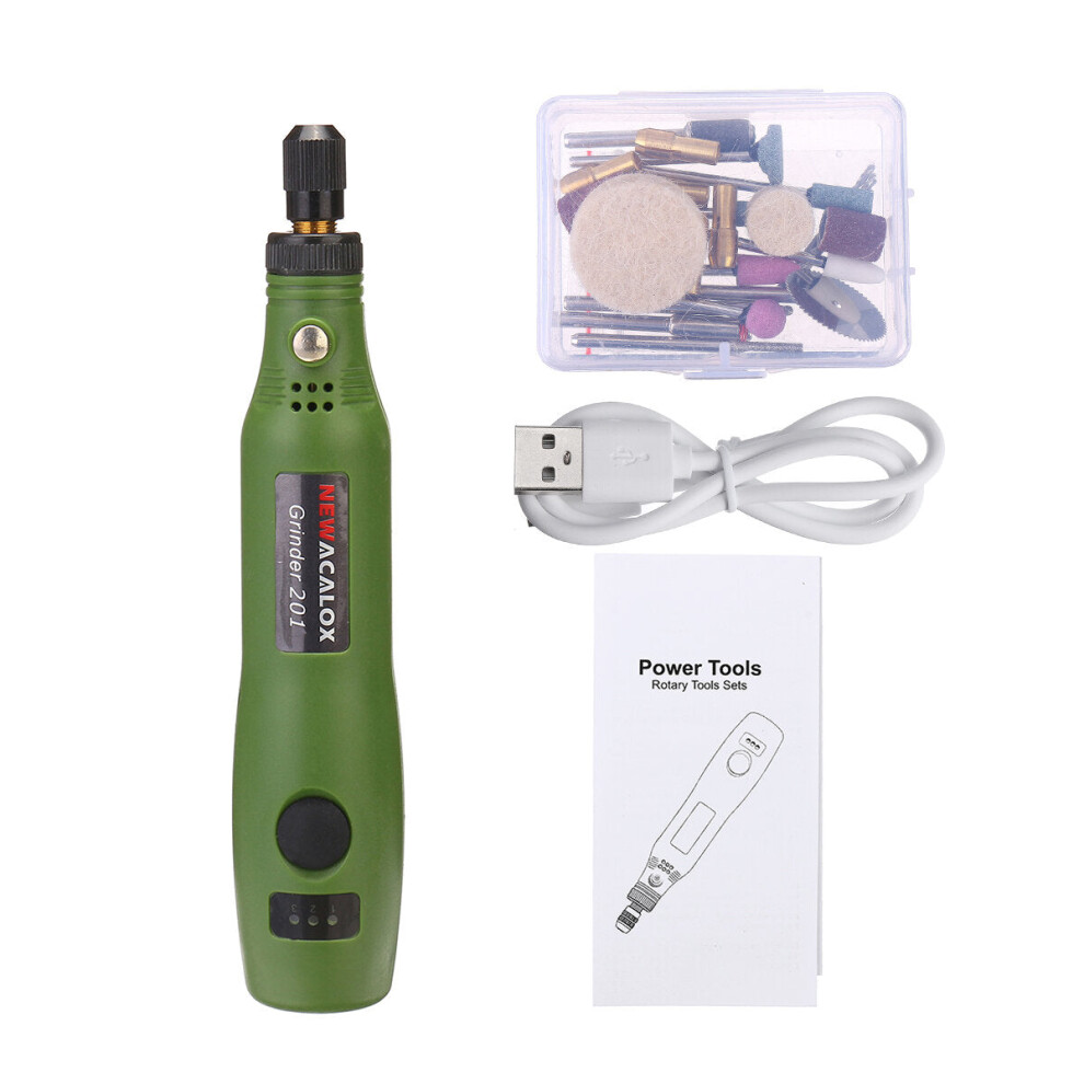 10W Cordless Electric Grinder Drill 5000-15000Rpm Usb Rotary Tool Drill 3 Gears Grinder Pen Engraving Sander Kit 1138392120972