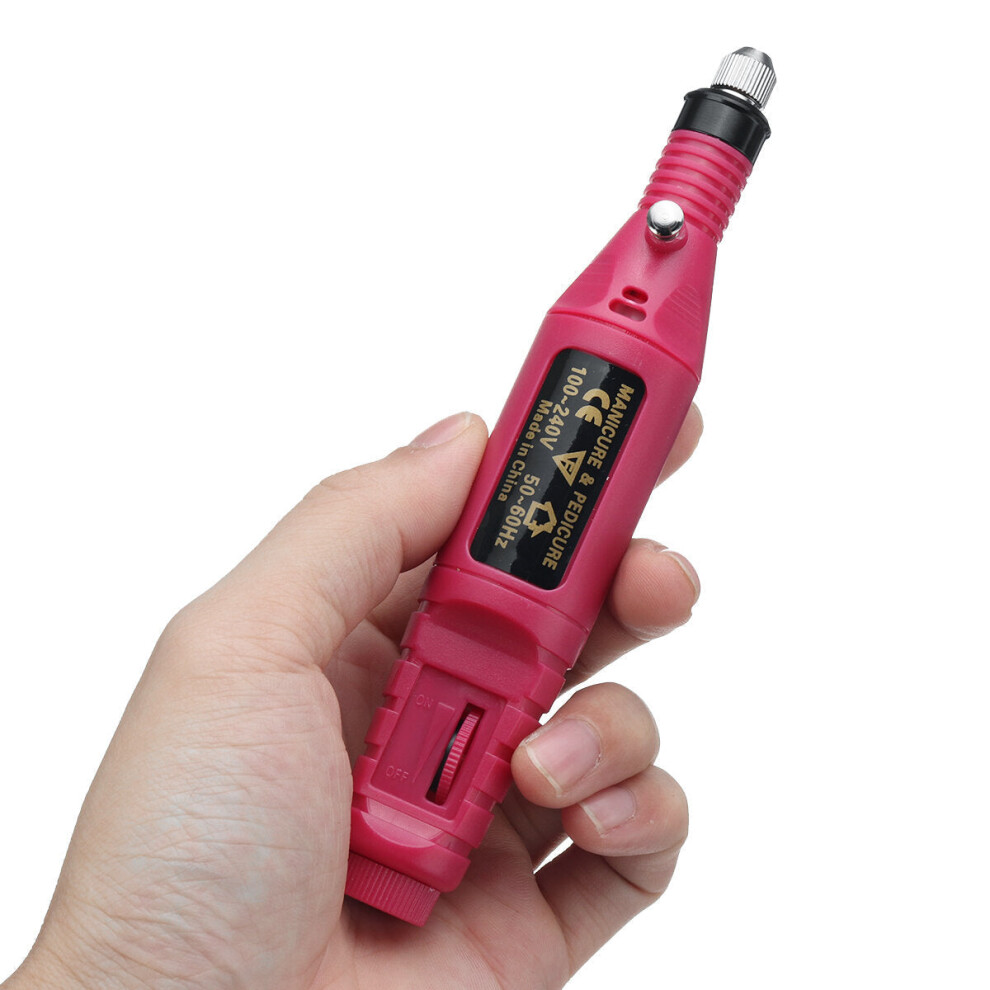 (Red, US Plug) 12V 54Pcs Electric Engraving Pen Kit Regulated Speed Mini DIY Etching Drilling Polishing Pen For Jewelry Diamond Wood