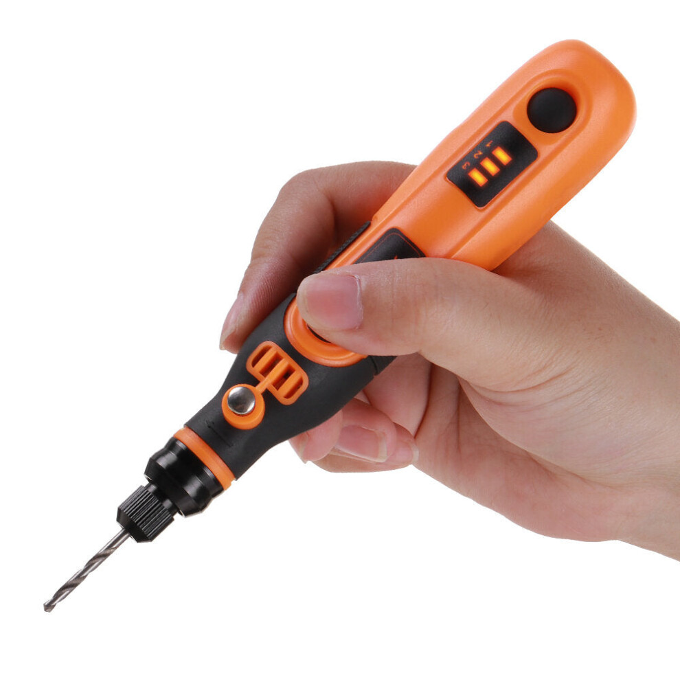 Mini Grinder 5000-15000Rpm Cordless Rotary Tool Kit Portable Electric Grinding Polishing Engraving Drilling 3 Speed W /35 Accessories Machine 1138392137659