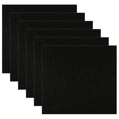 6-Pack Activated Carbon Litter Box Filters - Charcoal Odor Control for Rectangular Litter Boxes (15.5 x 16.5 cm)