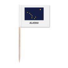 American State Flag Contour Alaska Toothpick Flags Marker Topper Party Decoration
