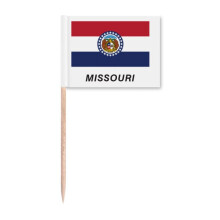 American State Flag Contour Missouri Toothpick Flags Marker Topper Party Decoration
