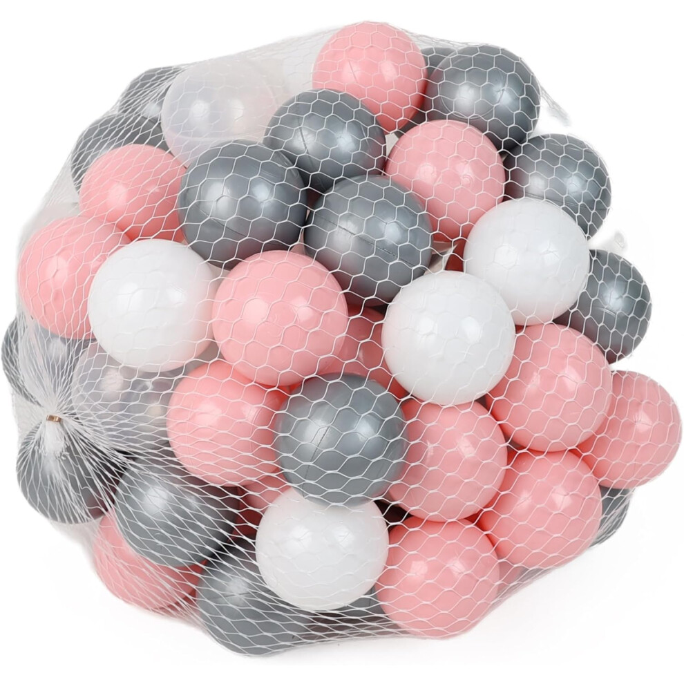 (Metallic Balls, 300 PC) Soft Plastic Mini Play Balls for babies and toddlers