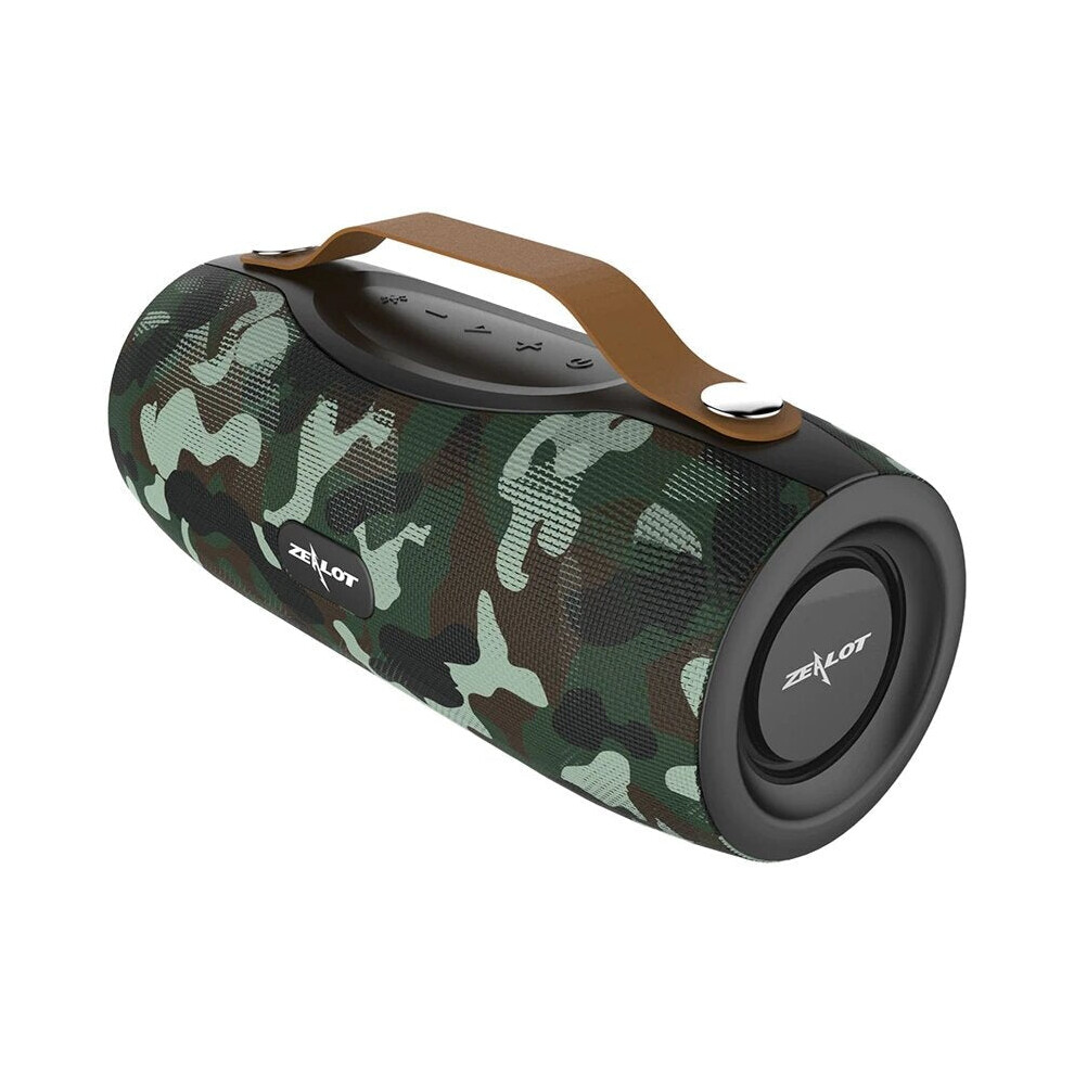 (Camouflages) Bluetooth Speaker FM Radio Wireless Portable Speaker Boombox with Flashlight Support TWS TF AUX USB Flash Drive