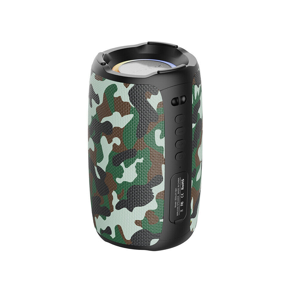 (Camouflages) Bluetooth Speaker Portable Speaker Double Bass Diaphragm Rgb Tws Tf Card Aux Wireless Subwoofer Outdoor Speaker Light 6112212093863