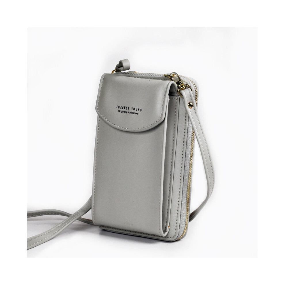 (Grey) PU Luxury Handbags Womens Bags for Woman Ladies Hand Bags Women's Crossbody Bags Purse Clutch Phone Wallet Shoulder Bag