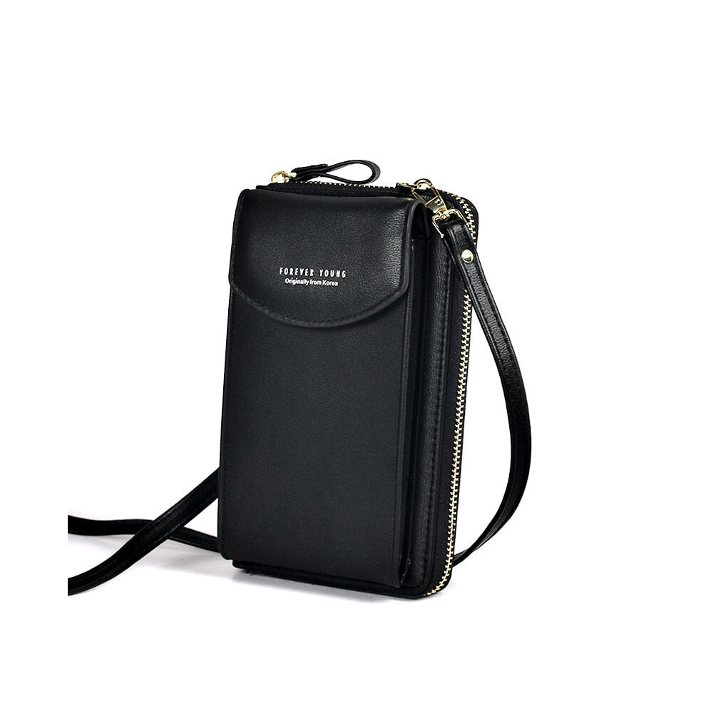 (Black) PU Luxury Handbags Womens Bags for Woman Ladies Hand Bags Women's Crossbody Bags Purse Clutch Phone Wallet Shoulder Bag