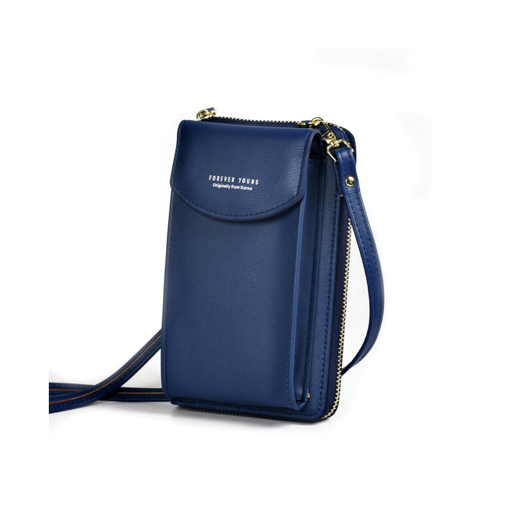 (Deep Blue) PU Luxury Handbags Womens Bags for Woman Ladies Hand Bags Women's Crossbody Bags Purse Clutch Phone Wallet Shoulder Bag