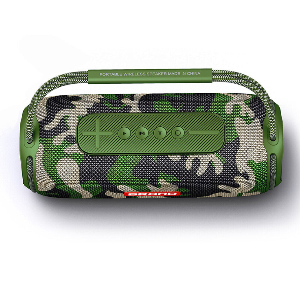 (Camouflages) Bluetooth Speaker Wireless Speakers Double Units Bass TF Card IPX6 Waterproof Subwoofer Outdoor Portable Speaker with Mic