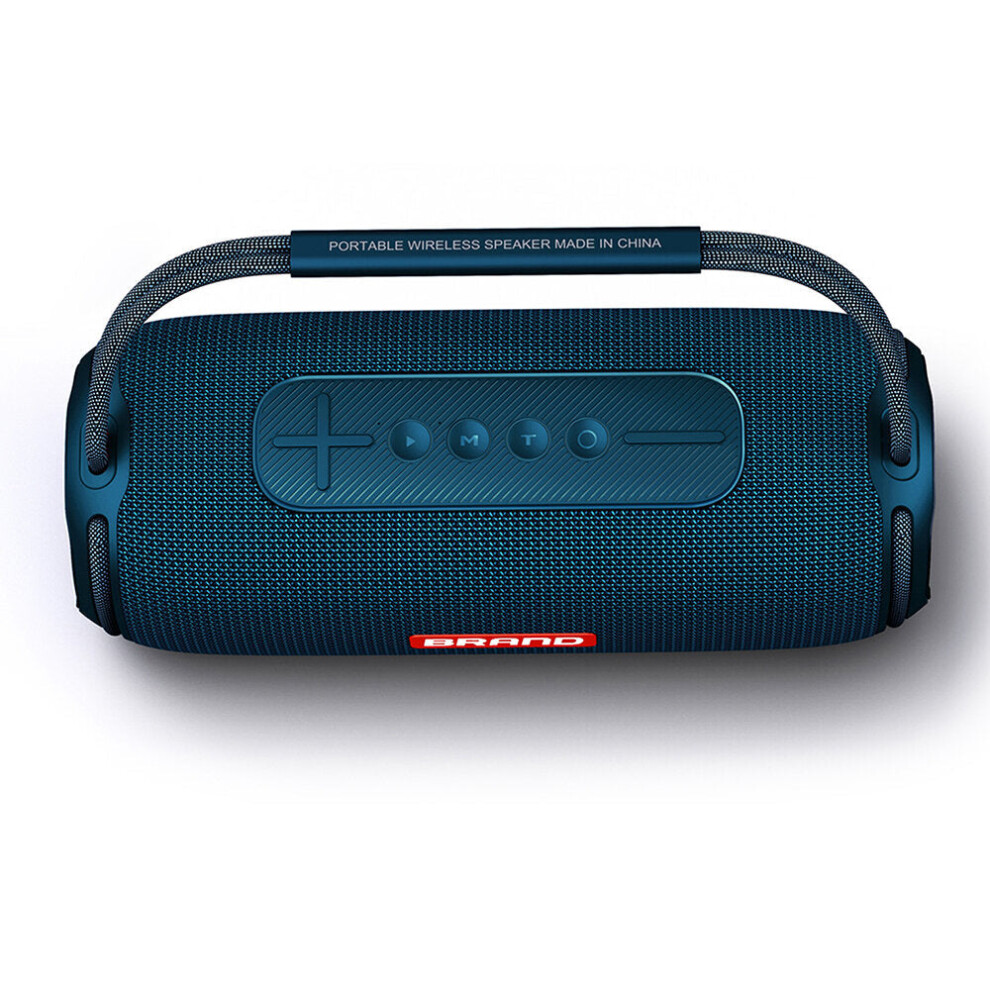 (Blue) Bluetooth Speaker Wireless Speakers Double Units Bass TF Card IPX6 Waterproof Subwoofer Outdoor Portable Speaker with Mic