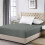 (Extra Deep Super King Fitted Sheet, Charcoal Bed Sheet 40cm Stripe Pattern) 40cm Stripe Fitted Bed Sheets Single Double King 3