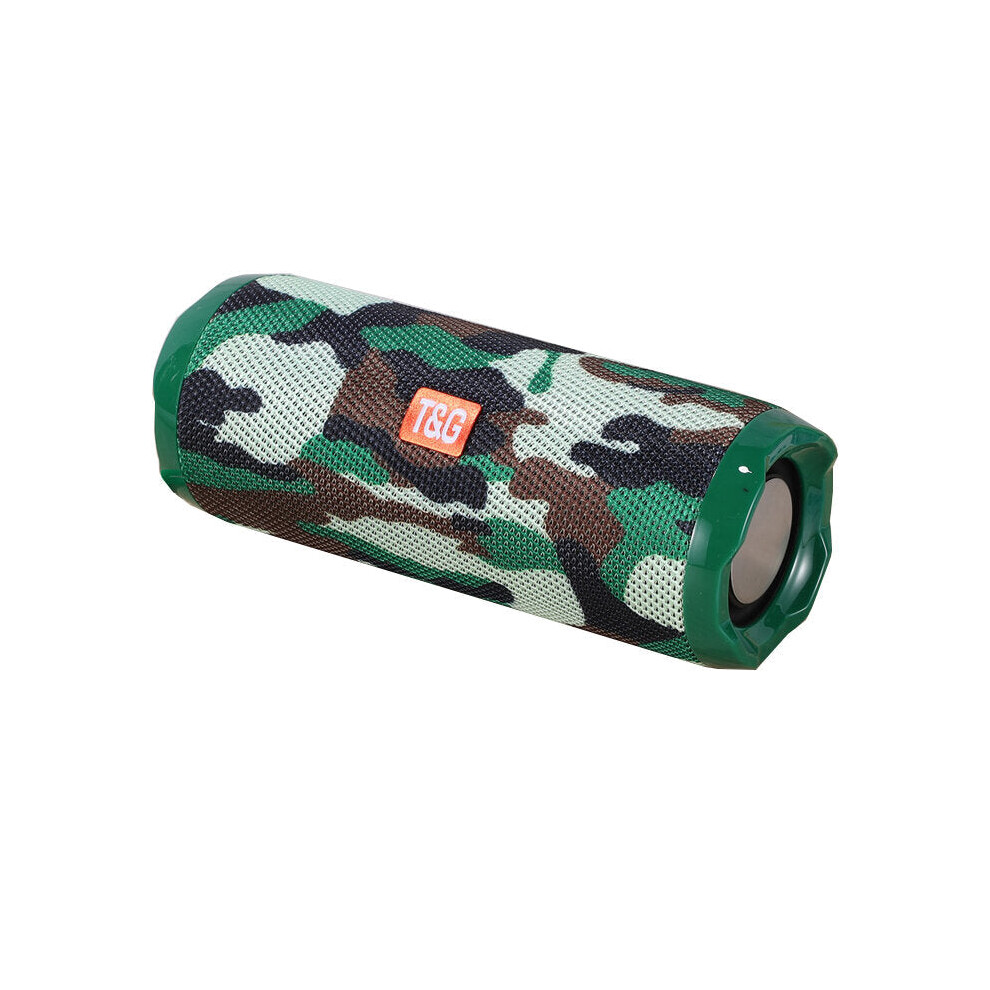 (Camouflage Green) Portable Bluetooth Speakers Subwoofer IPX5 Waterproof Outdoor Sports Bluetooth 5.0 Column Music TWS Music Center