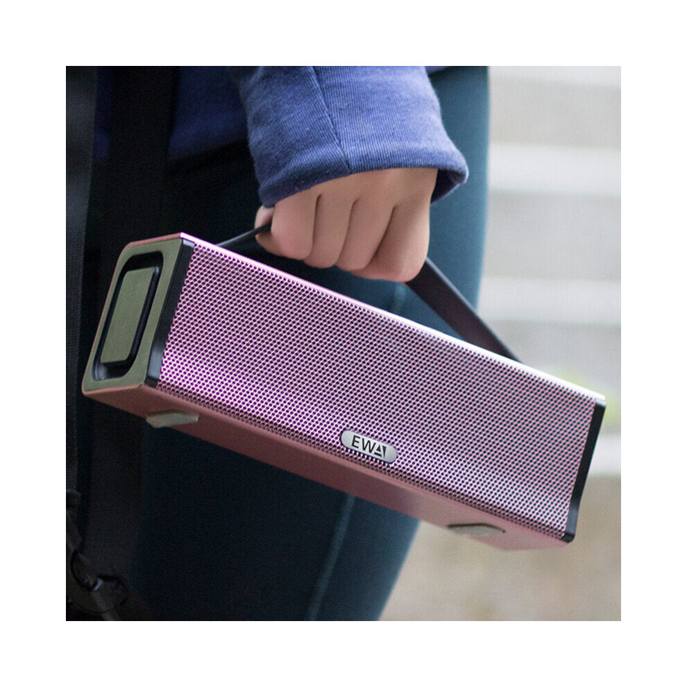 (Rose Gold) Portable Wireless Bluetooth Speaker Deep Bass Dual Full-Range Drivers 1800mAh Battery Life Subwoofer Speaker