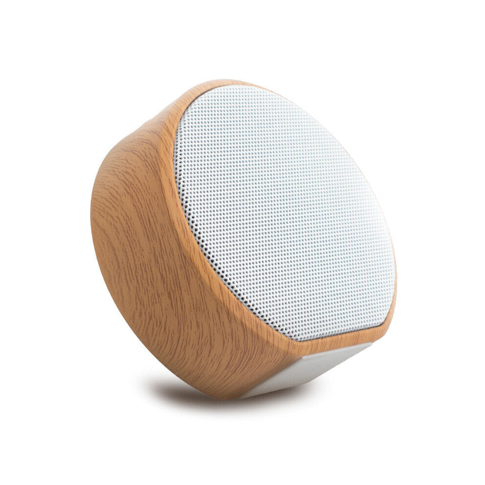 (White) Wooden Wireless Bluetooth Speaker Stereo Bass Subwoofer Tf Card Aux-In Portable Mini Soundbar With Mic White 5284966061212