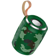 (Camouflage Green) Sports Wireless Speaker Bluetooth V5.0 Stereo Soundbar FM Radio TF Card AUX-In 1200mAh Portable Outdoor Soundbox