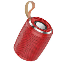 (Red) Sports Wireless Speaker Bluetooth V5.0 Stereo Soundbar FM Radio TF Card AUX-In 1200mAh Portable Outdoor Soundbox