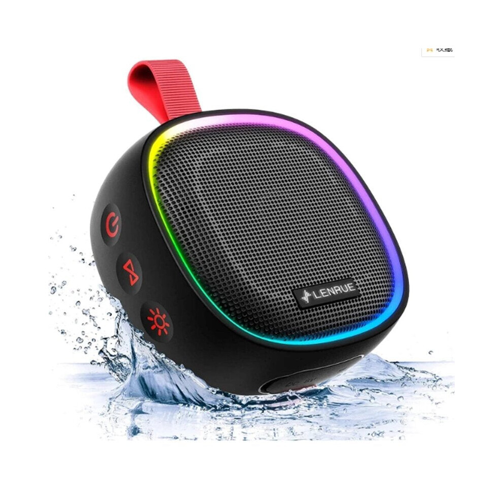 Light Wireless Bluetooth Stereo Portable Speaker with Mic IPX7 Bass Shower Waterproof Speaker with Sucker