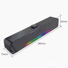 (Wired) Soundbar Bluetooth 5.0 Speaker RGB Light Hi-Fi Stereo Sound Home Desktop Speaker Subwoofer USB Power Supply