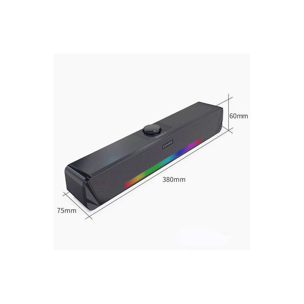 (Wired) Soundbar Bluetooth 5.0 Speaker RGB Light Hi-Fi Stereo Sound Home Desktop Speaker Subwoofer USB Power Supply