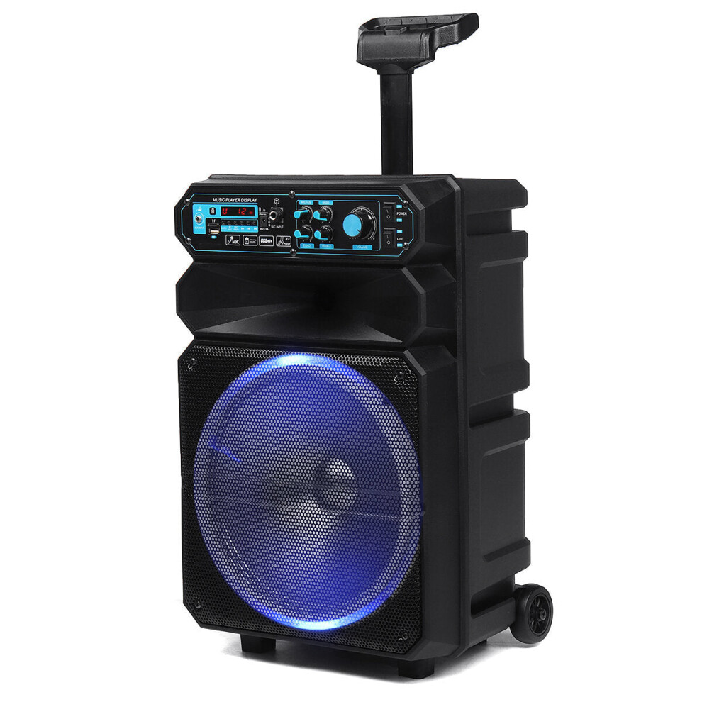 High Power Bluetooth Sound Square Loud Speaker 12 inch 50W Outdoor Singing Subwoofer with HD Mic