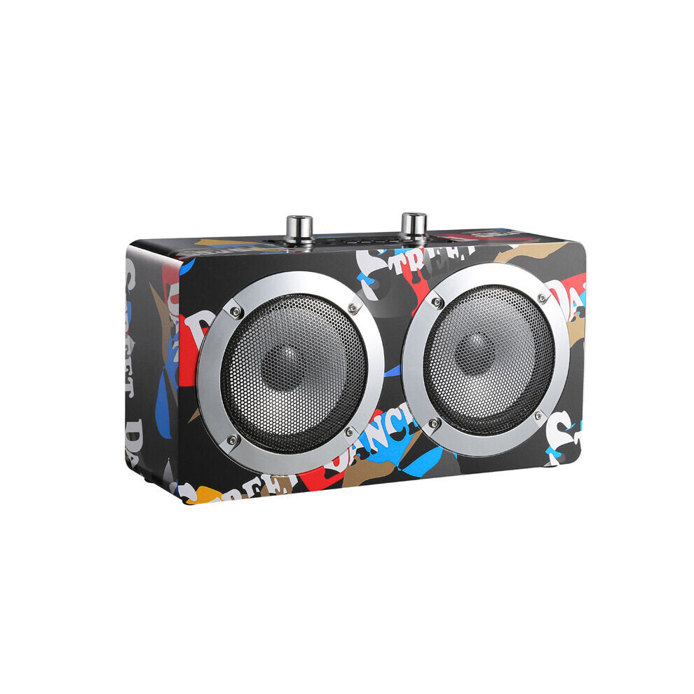 (Graffiti) Wireless Portable Bluetooth 5.0 Speaker Subwoofer 40W Support Wired Wireless Microphone Voice Recording FM Radio TF Card USB Outdoor Music