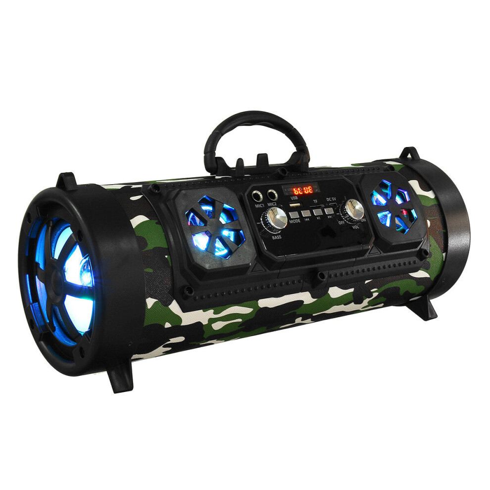 (Camouflage) Portable Bluetooth Speakers Wireless Stereo Bass Support USB TF Radio Outdoor Speakers