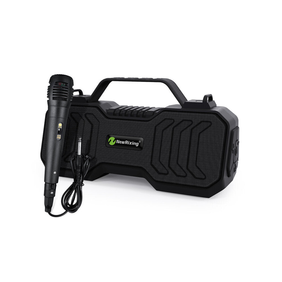 (Black) With Extemal Microphone Wireless Bluetooth Speaker Portable Tws Dual Machine In Parallel Mini Vard Subwoofer Rechargeable Black 6112212091449