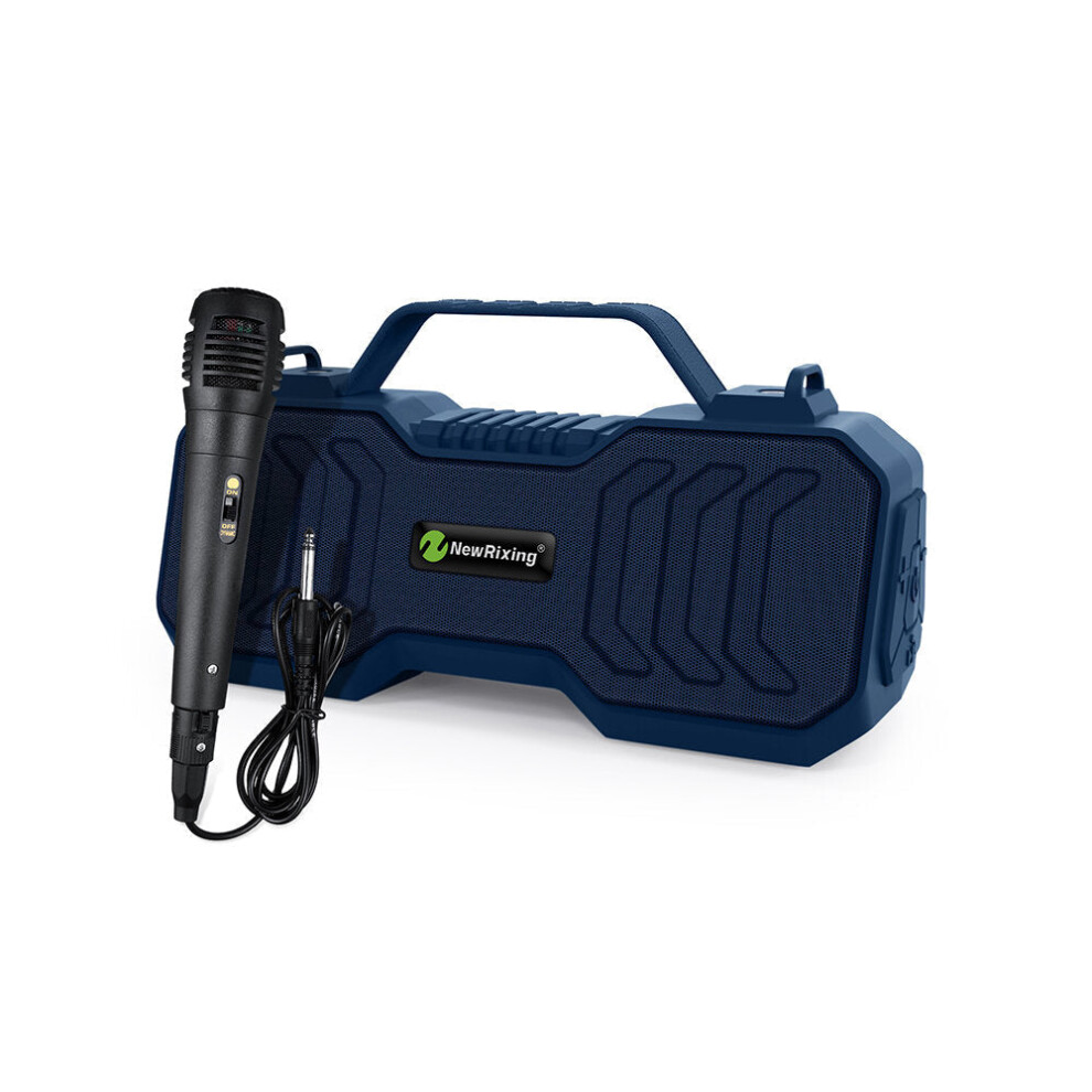 (Blue) With Extemal Microphone Wireless Tooth Speaker Portable Tws Dual Machine In Parallel Mini Vard Subwoofer Rechargeable Blue 6112212091456