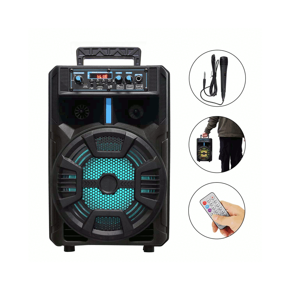 Portable FM Bluetooth Wireless Speaker Subwoofer Heavy Bass Sound System with Remote for Party