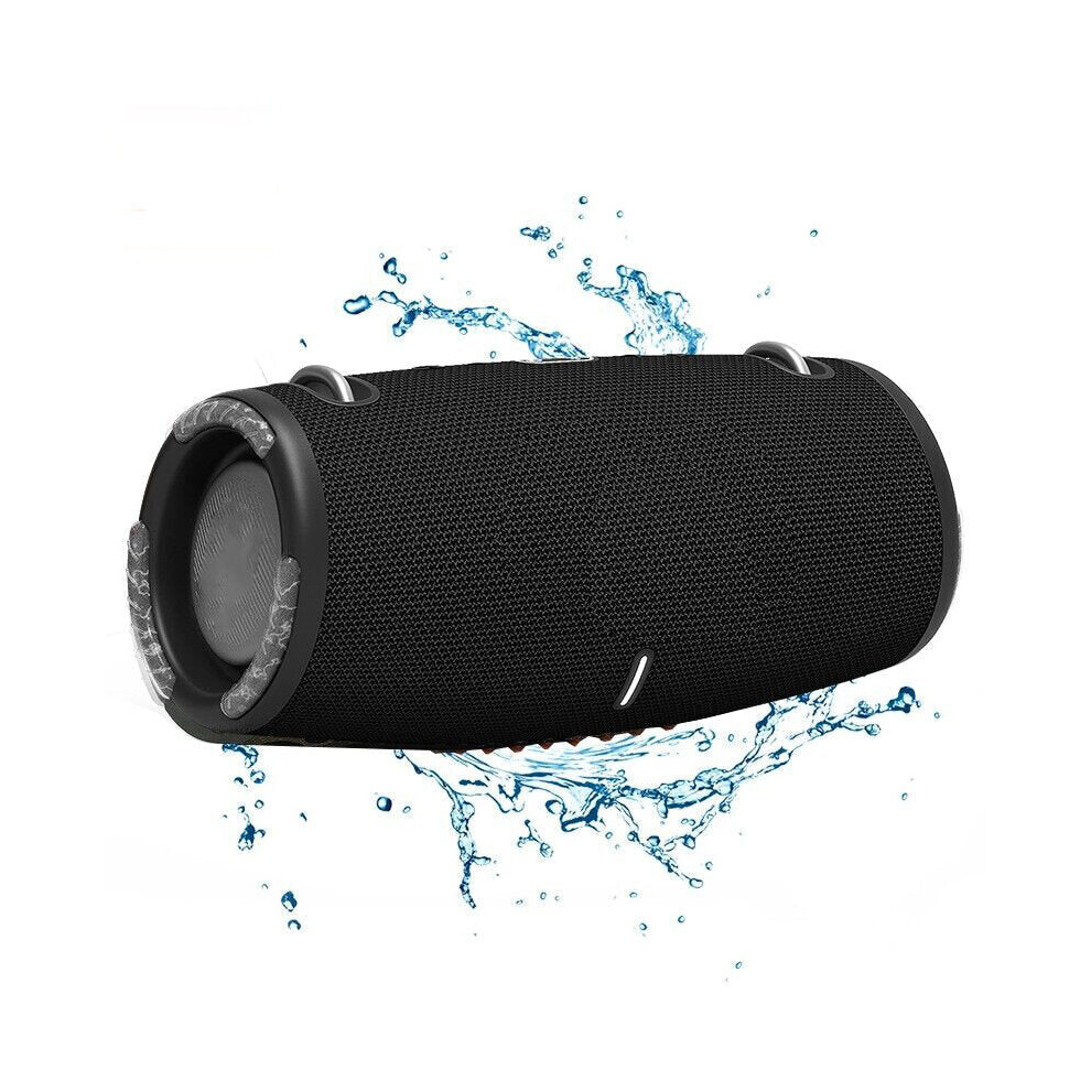 (Black) Bluetooth Speakers Subwoofer TWS 40W Wireless Portable Outdoor Waterproof Music Player SoundBox Column Support Audio TF Card FM