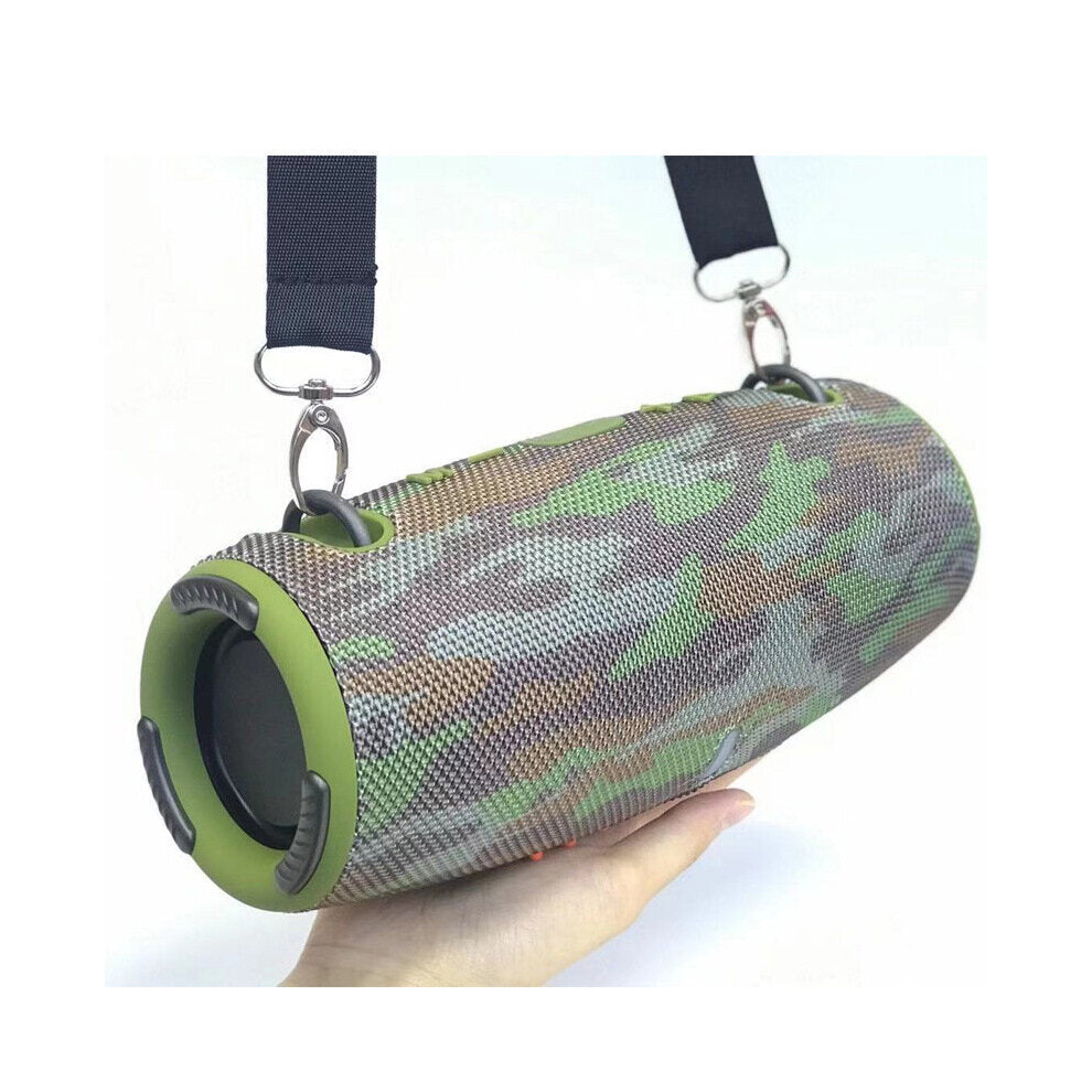 (Camouflage Green) Bluetooth Speakers Subwoofer TWS 40W Wireless Portable Outdoor Waterproof Music Player SoundBox Column Support Audio TF Card FM