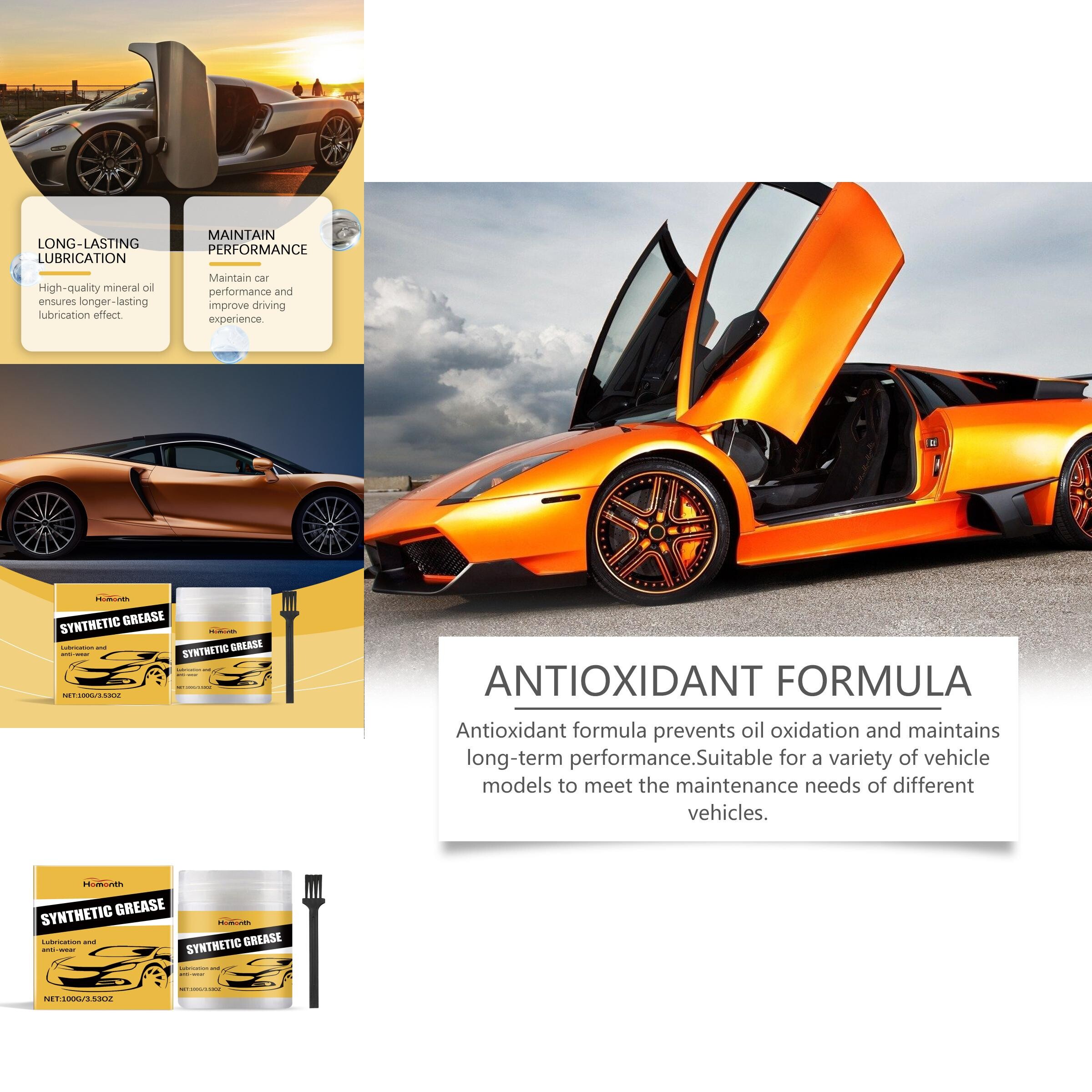 Homonth Car Care Lubricating Grease For Effective Wheel Axle Cleaning