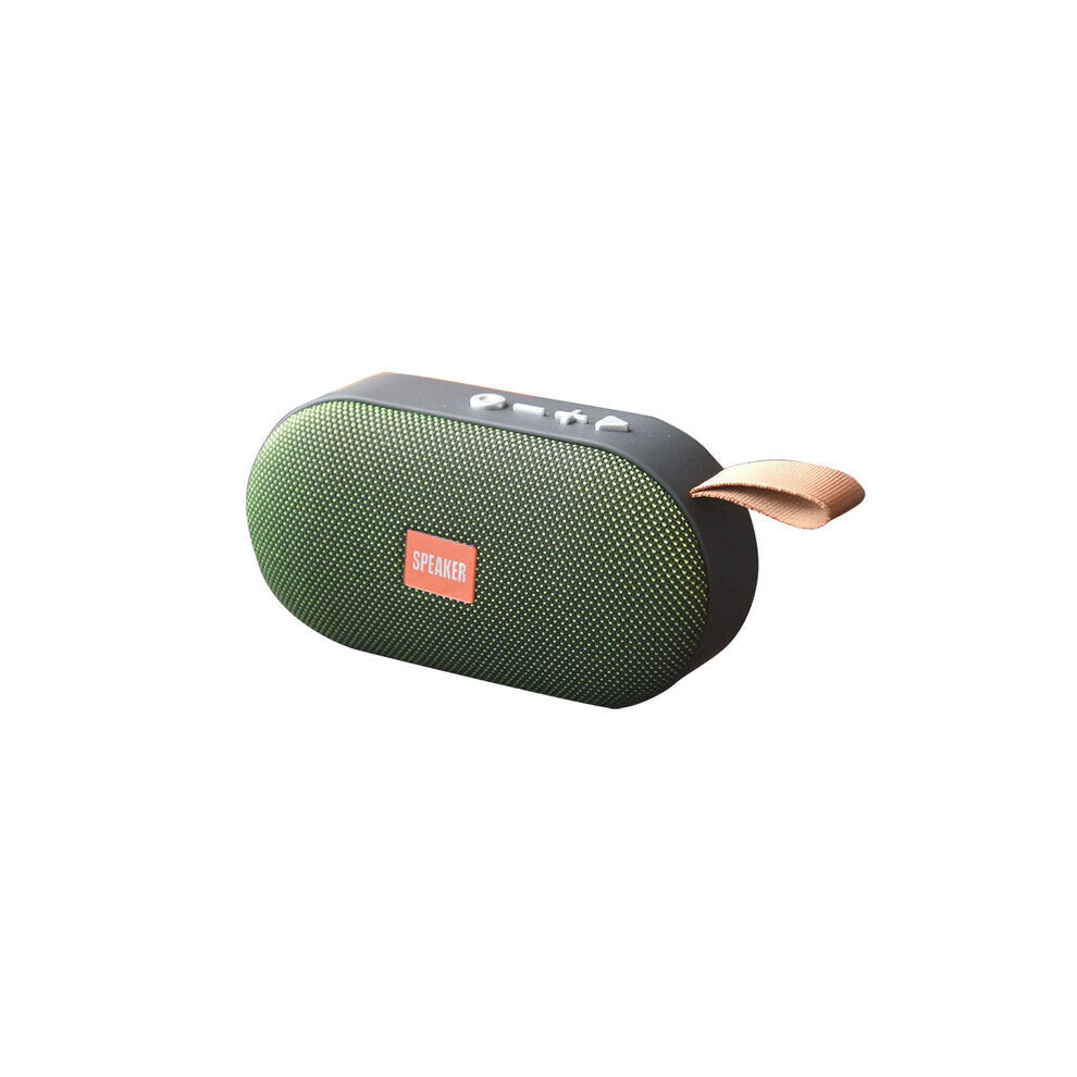 (Green) Mini Bluetooth Speaker Portable Wireless Loudspeaker Sound System 3D Stereo Music Surround Outdoor Speaker Support FM TF Card